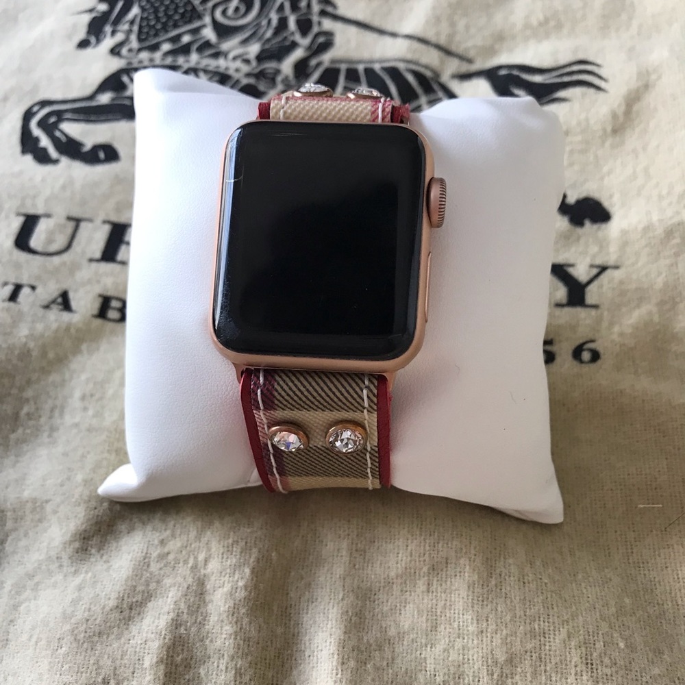 Up Cycled Burberry  Apple Watchband 38/40MM